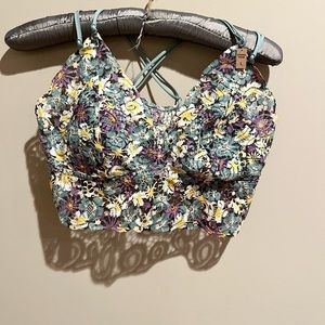 Victoria’s Secrets all over Floral Lace Pull-on Style Bralette.